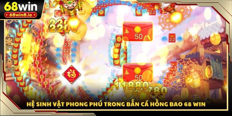 Hệ sinh vật phong phú trong bắn cá Hồng Bao 68 WIN