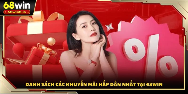 Danh sách các khuyến mãi hấp dẫn nhất tại 68WIN