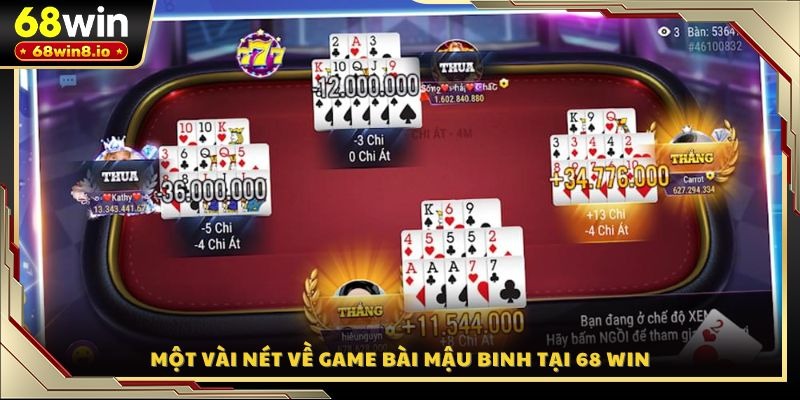 Một vài nét về game bài Mậu Binh tại 68 WIN