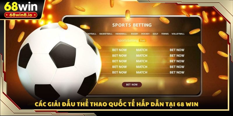 Các giải đấu thể thao quốc tế hấp dẫn tại 68 WIN
