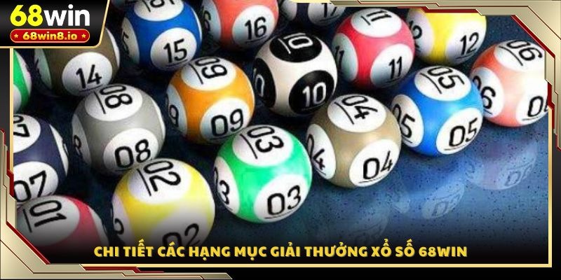 Chi tiết các hạng mục giải thưởng xổ số 68WIN
